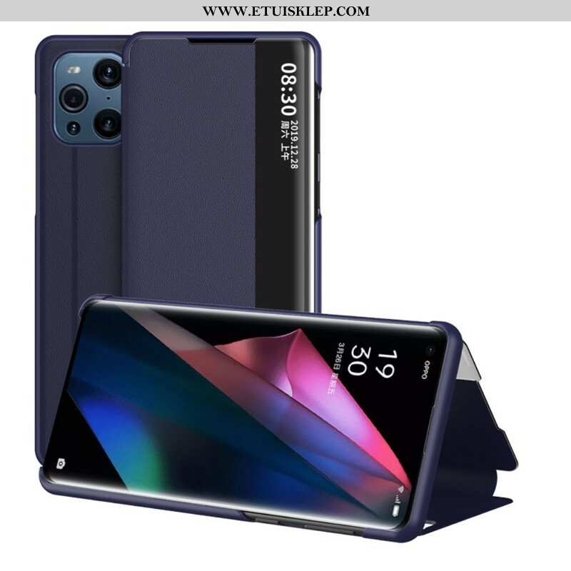 Etui Na Telefon do Oppo Find X3 Pro Teksturowana Sztuczna Skóra